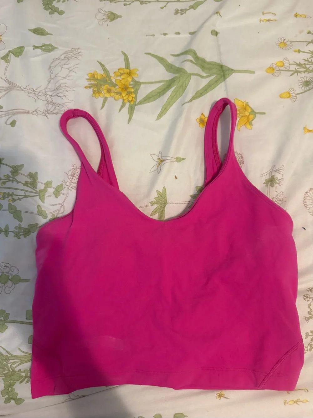 lululemon athletica Pink Crop Tank Top